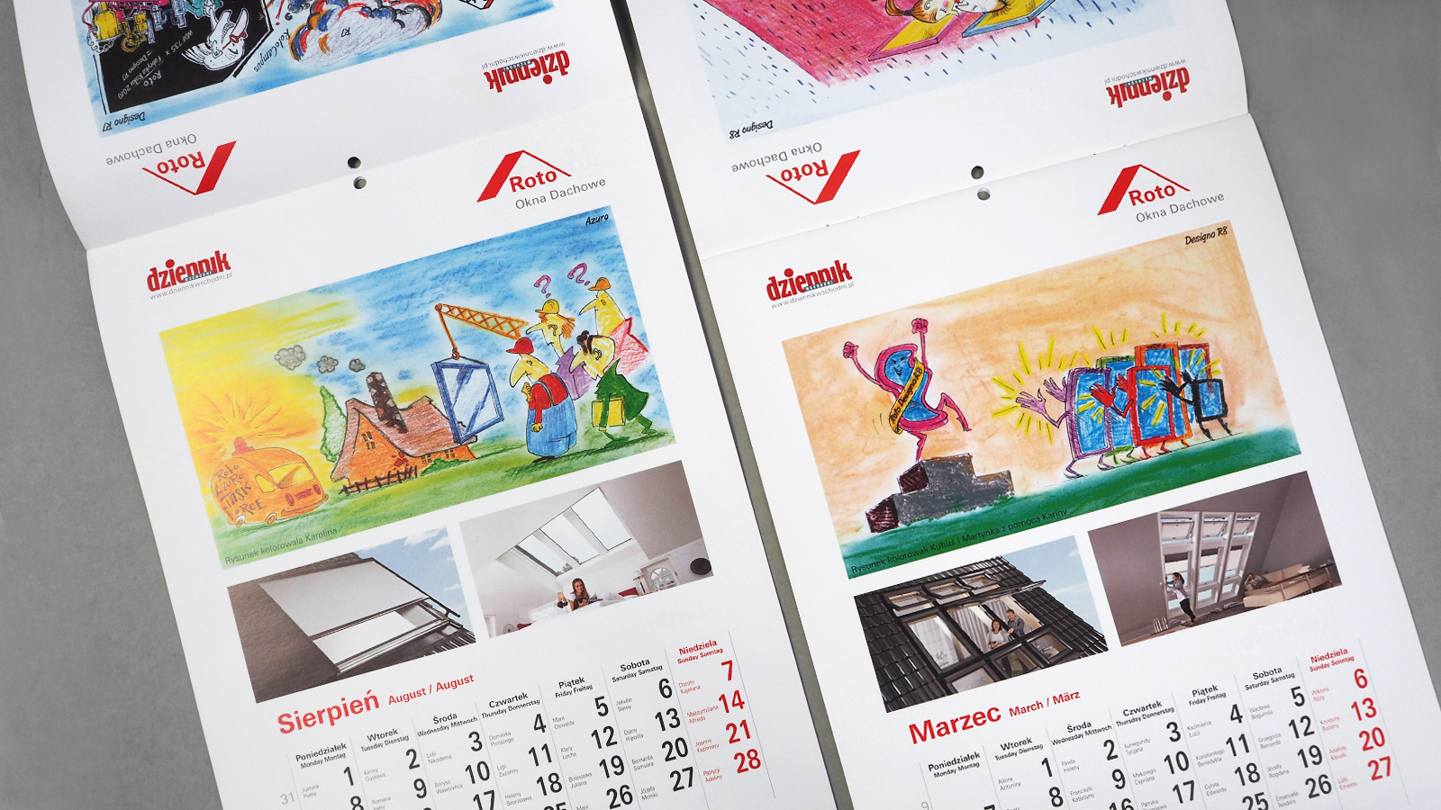 Roto – kalendarz wieloplanszowy 320 x 470 mm